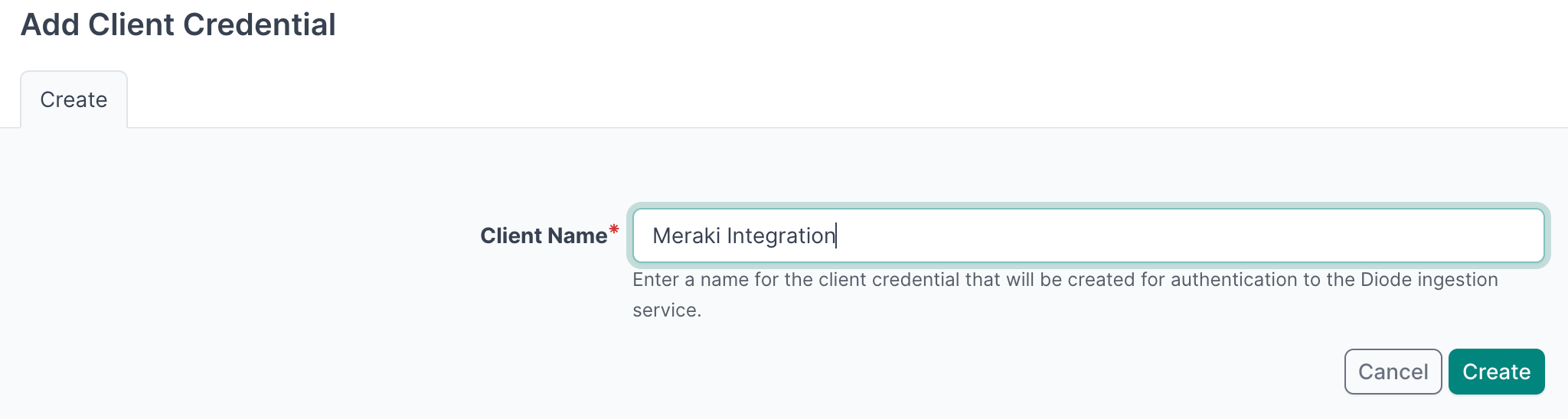 Add client credentials