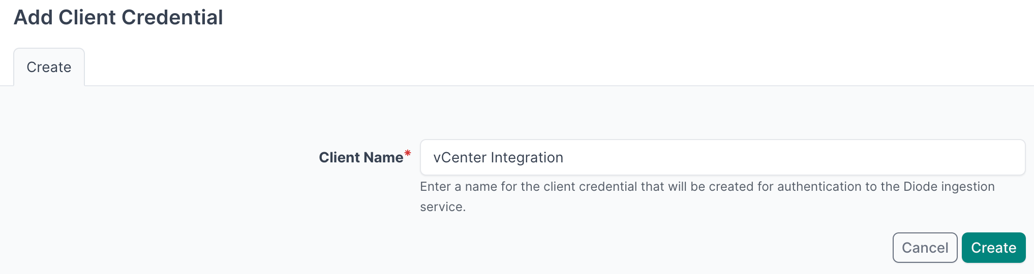 Add client credentials